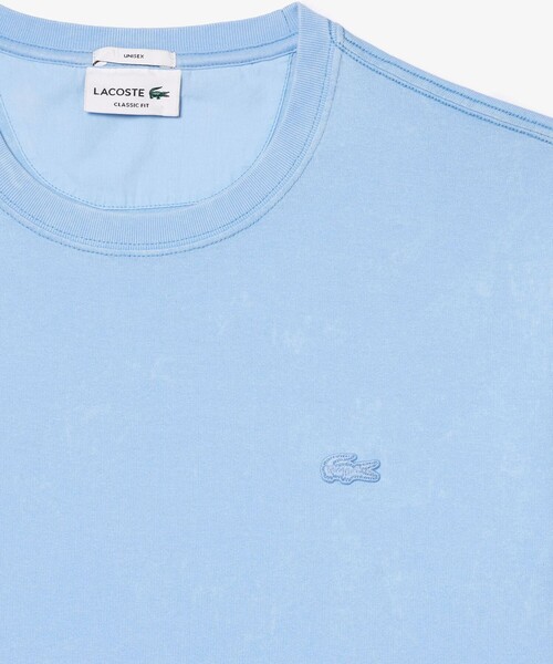 Lacoste★半袖 Vネック ロゴ トップス Tシャツ★ブルー★ LACOSTE tシャツ ヘビーウェイト エッセンシャル ウォッシュド