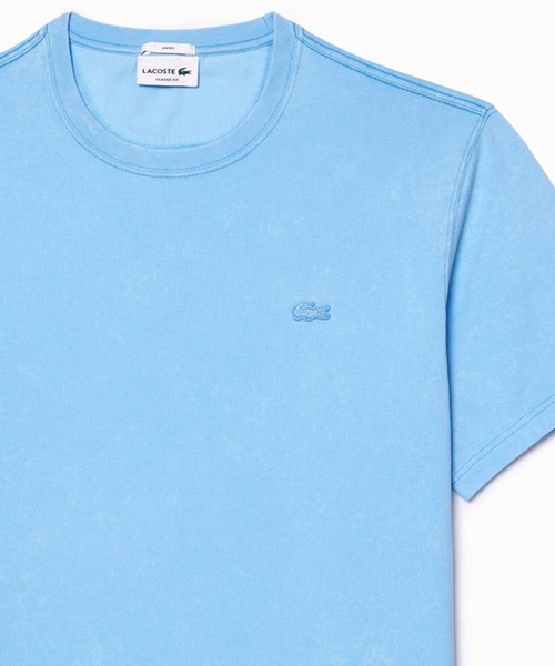 LACOSTE tシャツ ヘビーウェイト エッセンシャル ウォッシュド