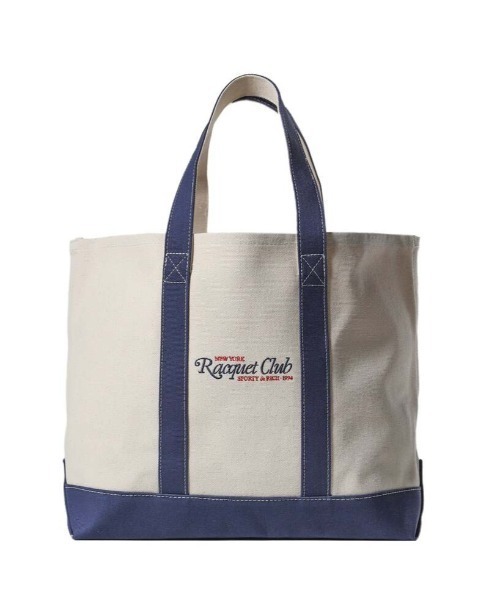 入荷なう SPORTY&RICH トートバッグ 94 RACQUET CLUB TWO TONE TOTE BAG バッグ