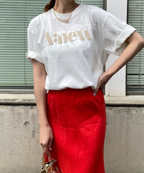 「DouDou」 半袖Tシャツ FREE オフホワイト レディース DouDou 「DouDou」 「Anew」半袖Tシャツ FREE オフホワイト