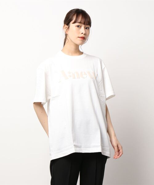 「DouDou」 半袖Tシャツ FREE オフホワイト レディース DouDou 「DouDou」 「Anew」半袖Tシャツ FREE オフホワイト