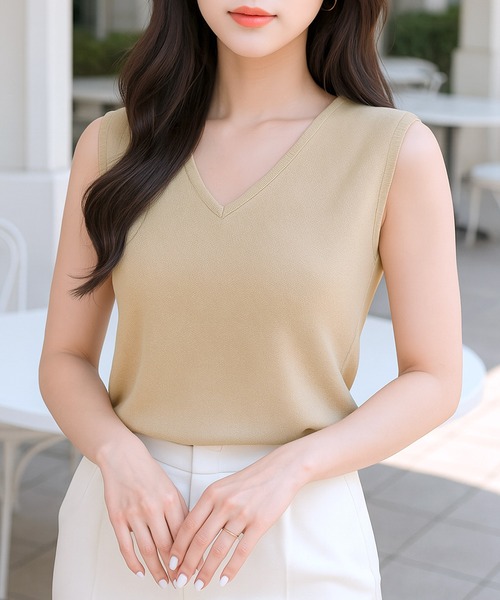 Julia Boutique ニット セーター 選べるUネック・Vネック