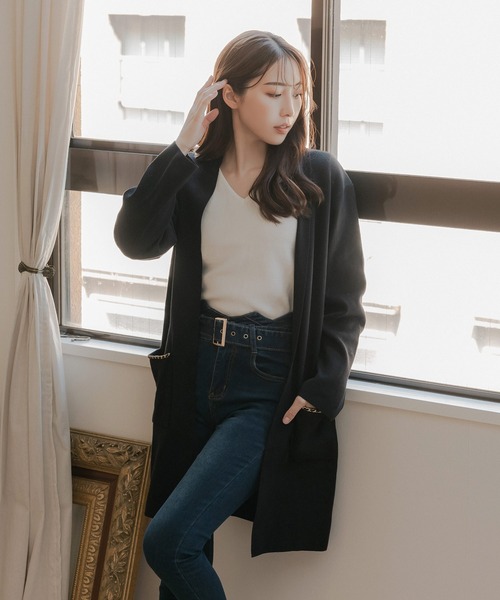 Julia Boutique ニット セーター 選べるUネック・Vネック