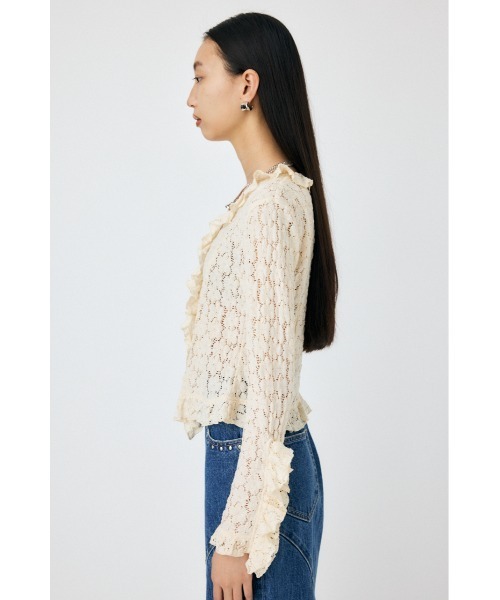 MOUSSY ブラウス シャツ CUT LACE RUFFLE レディース : ZOZOTOWN