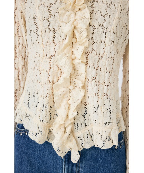 moussy CUT LACE RUFFLE ブラウス MOUSSY | CUT LACE RUFFLE ブラウス (Tシャツ・カットソー(長袖