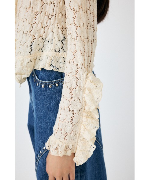 moussy CUT LACE RUFFLE ブラウス CUT LACE RUFFLE ブラウス（シャツ/ブラウス）｜MOUSSY