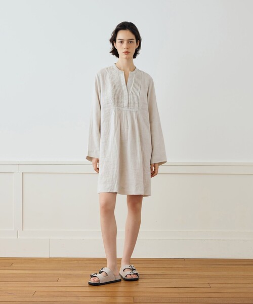 JAMES PERSE（ジェームスパース） ワンピース リネン ピンタック