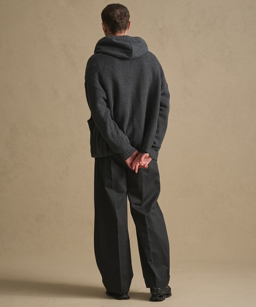 パブリックトウキョウ　ループパイルビッグカーディガン　ダークグレー　美品 パブリックトウキョウ ループパイルビッグカーディガン ダークグレー