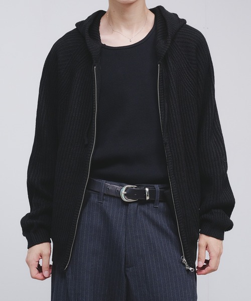 Adoon plain パーカー 「NEW COLOR」 DOUBLE ZIP KNIT HOODIE / ダブル