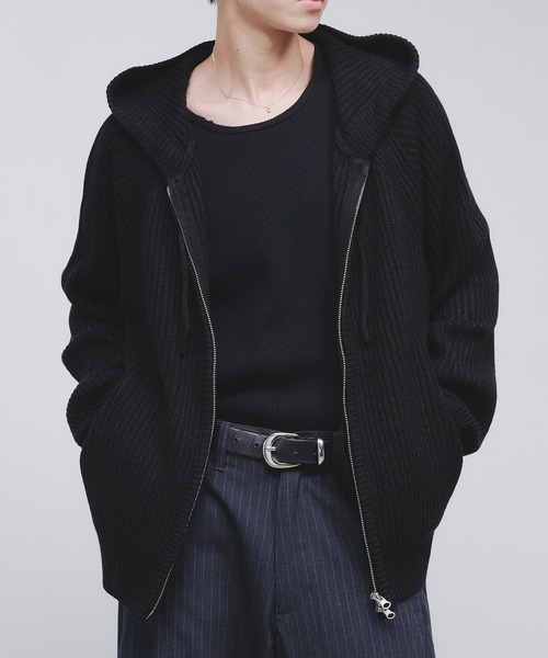 Adoon plain パーカー 「NEW COLOR」 DOUBLE ZIP KNIT HOODIE / ダブル