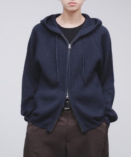 Adoon plain パーカー 「NEW COLOR」 DOUBLE ZIP KNIT HOODIE / ダブル