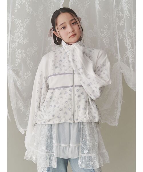 スカート merry jenny sheer lacy frill apron sheer lacy frill apron（スカート）｜merry jenny（メリー