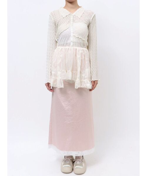 merry jenny スカート sheer lacy frill apron : ZOZOTOWN Yahoo