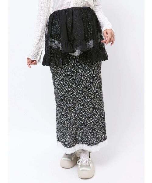 merry jenny スカート sheer lacy frill apron : ZOZOTOWN Yahoo