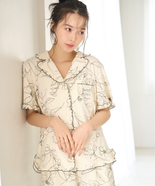 ほぼ新品⭐︎snidel  moispro ルームウェア上下 SNIDEL HOME パジャマ ルームウェア 「Moispro」開襟シャツ