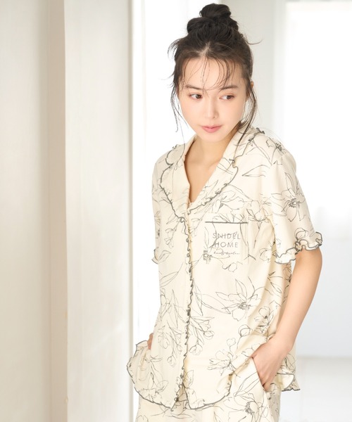 SNIDEL HOME パジャマ ルームウェア 「Moispro」開襟シャツ