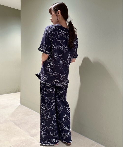 SNIDEL HOME 【Moispro】上下セット SNIDEL HOME パジャマ ルームウェア 「Moispro」開襟シャツ