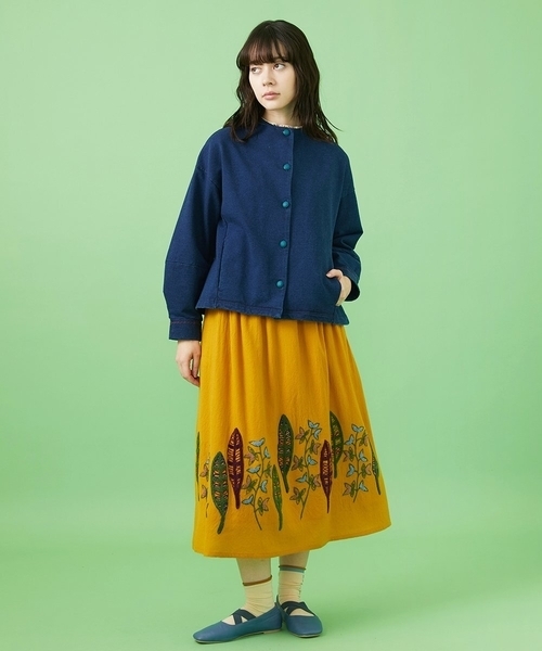 Jocomomola（ホコモモラ） スカート Calle インド刺繍フレアスカート