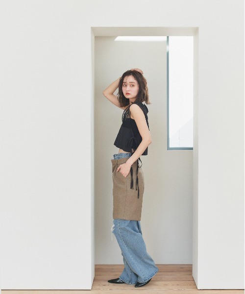 ad thie（アドティエ） ワイドパンツ ジーンズ デニム デニムパンツ