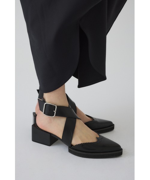 サンダル 入学式 卒業式 Wing tip sandal ウィングチップサンダル レディースの画像