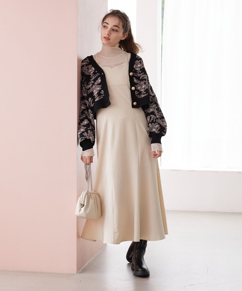 「archives」 ニットカーディガン MEDIUM アイボリー レディース_画像3