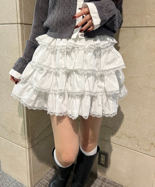 スカート 「PHILLY」ボリュームフリルレースミニスカート : ZOZOTOWN スカート 「PHILLY」ボリュームフリルレースミニスカート : ZOZOTOWN