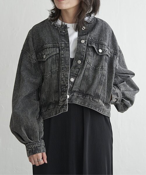 VENCE EXCHANGE デニムジャケット gジャン デニムノーカラーG