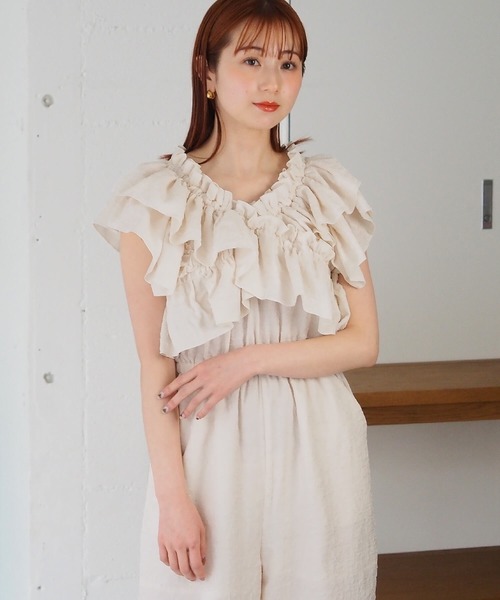 tiptop（ティップトップ） サロペット オーバーオール 「2way」フリル