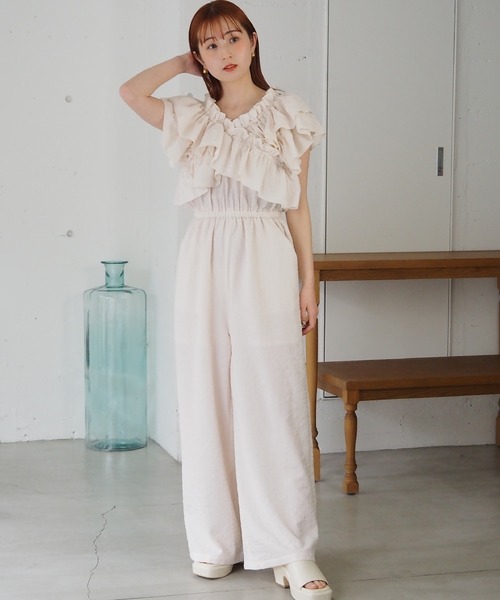 tiptop（ティップトップ） サロペット オーバーオール 「2way」フリル