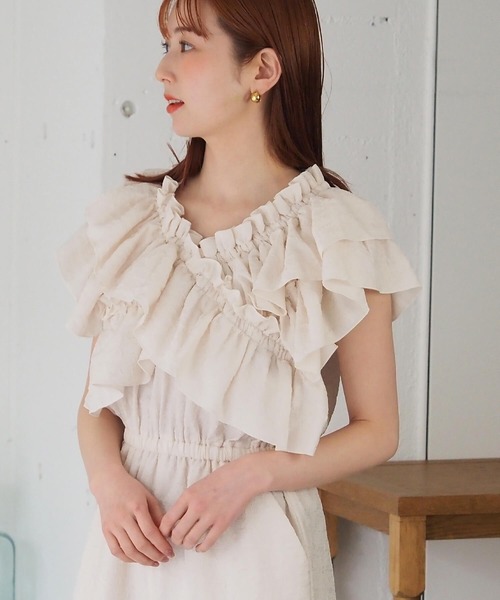 tiptop（ティップトップ） サロペット オーバーオール 「2way」フリル