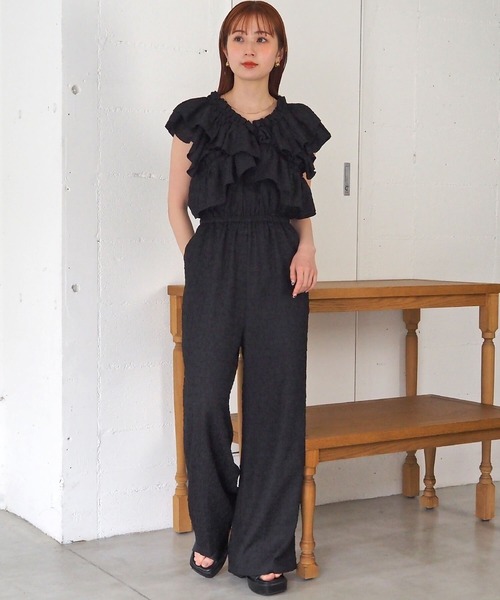 サロペット・オーバーオール・オールインワン MEDI 2WAY FRILL ROMPERS Ameri（アメリ）の「MEDI 2WAY FRILL ROMPERS（つなぎ