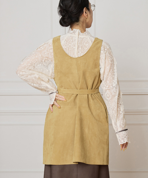 【お値下げ】IENA LA BOUCLE  イエナ  ジレ　ベスト IENA LA BOUCLE オールオーバーコードエンブベスト（ジレ）｜IENA