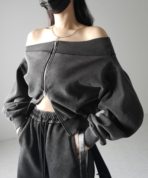 トップス BOOTLEG SWEAT me+em select（ミームセレクト） 「 2color 」ダブルジップピグメント