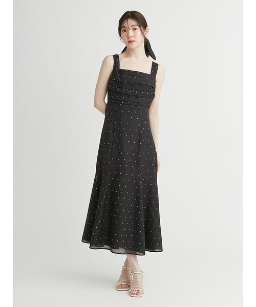 【CELFORD×MIKA】ショルダーリボン2wayワンピース DOT 38 CELFORD×MIKA】ショルダーリボン2wayワンピース(デイリー