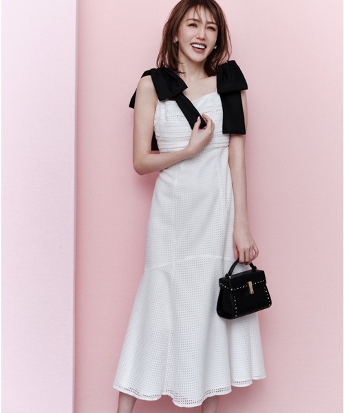 CELFORD ワンピース 「CELFORD×MIKA」ショルダーリボン2way