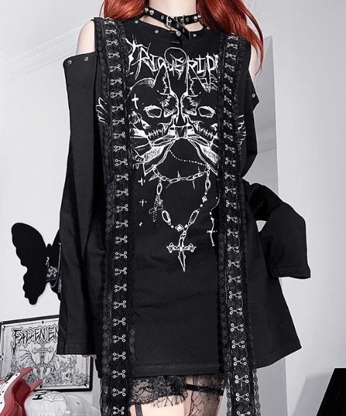 NOVESSEL tシャツ 「TricuspidC/トライカスピッドシー」スカルプリント