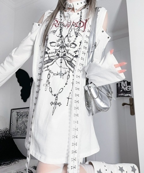 NOVESSEL tシャツ 「TricuspidC/トライカスピッドシー」スカルプリント