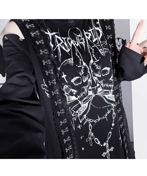 NOVESSEL tシャツ 「TricuspidC/トライカスピッドシー」スカルプリント