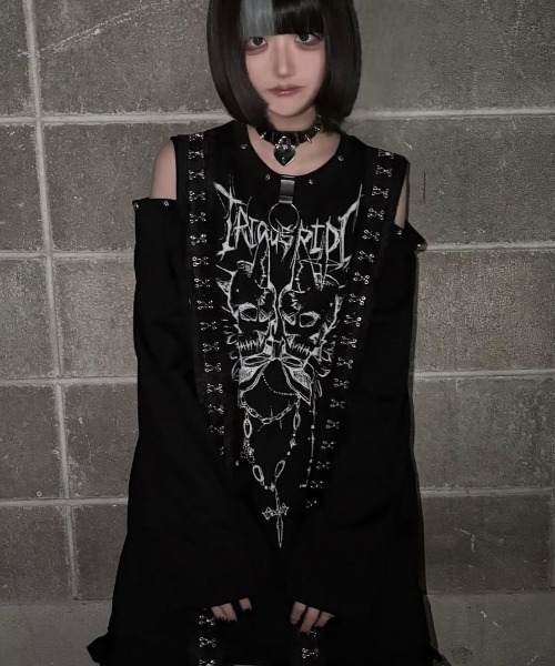 NOVESSEL tシャツ 「TricuspidC/トライカスピッドシー」スカルプリント