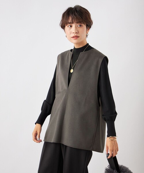 「NOLLEY'S」 「2nd NOLLEY’S 」ノースリーブトップス FREE チャコールグレー レディース
