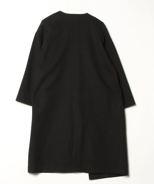 「haco!」 ノーカラーコート LARGE ブラック レディース_画像2