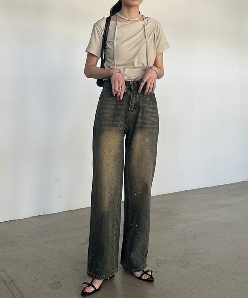 [solleim] Denim брюки L голубой женский 