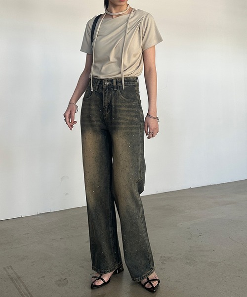 [solleim] Denim брюки L голубой женский 