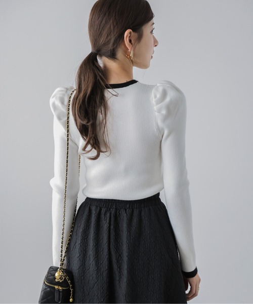 「SUGAR BISKET」 長袖ニット フリー ブラック レディース_画像2