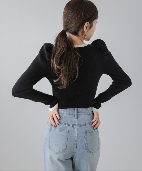 「SUGAR BISKET」 長袖ニット フリー ブラック レディース_画像5