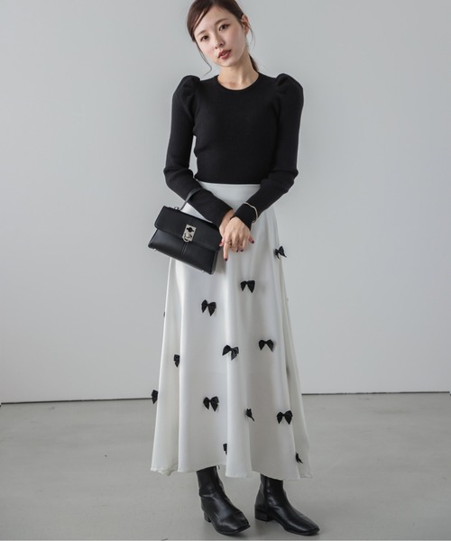 「SUGAR BISKET」 長袖ニット フリー ブラック レディース_画像6