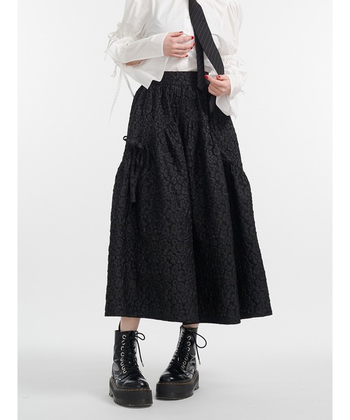 jouetie（ジュエティ） スカート ジャガードギャザーフレアスカート