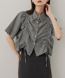 ブラウス シャツ クロップドシャーリングシャツ(半袖) レディース｜ZOZOTOWN Yahoo!店