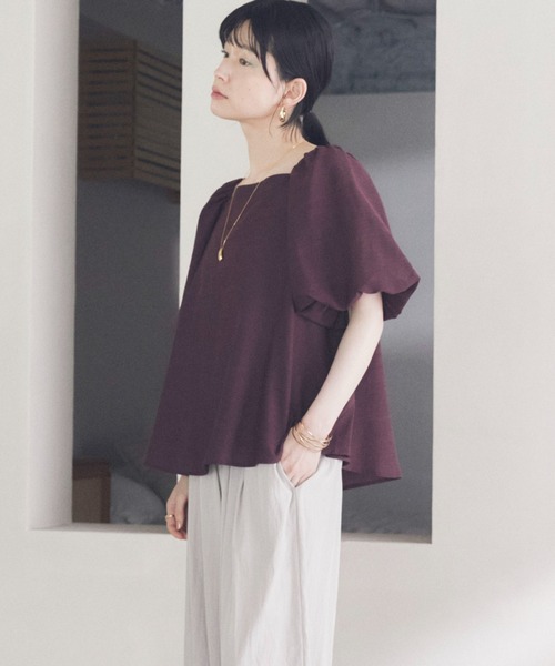 DOUX ARCHIVES（ドゥアルシーヴ） ブラウス シャツ スクエアーネック