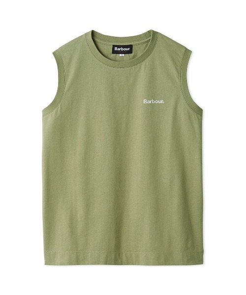tシャツ JAPAN LIMITED” ワンポイント 刺繍 ノースリーブ Tシャツ レディース Barbour tシャツ JAPAN LIMITED” ワンポイント 刺繍